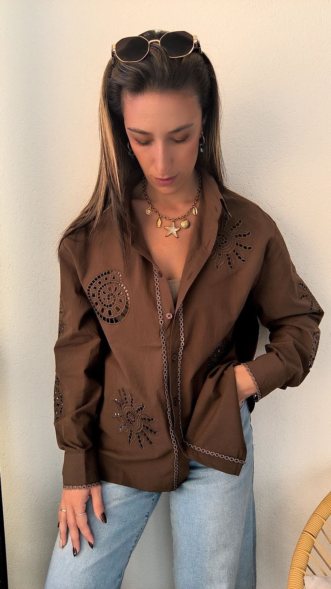 Chemise SOLENE Chocolat