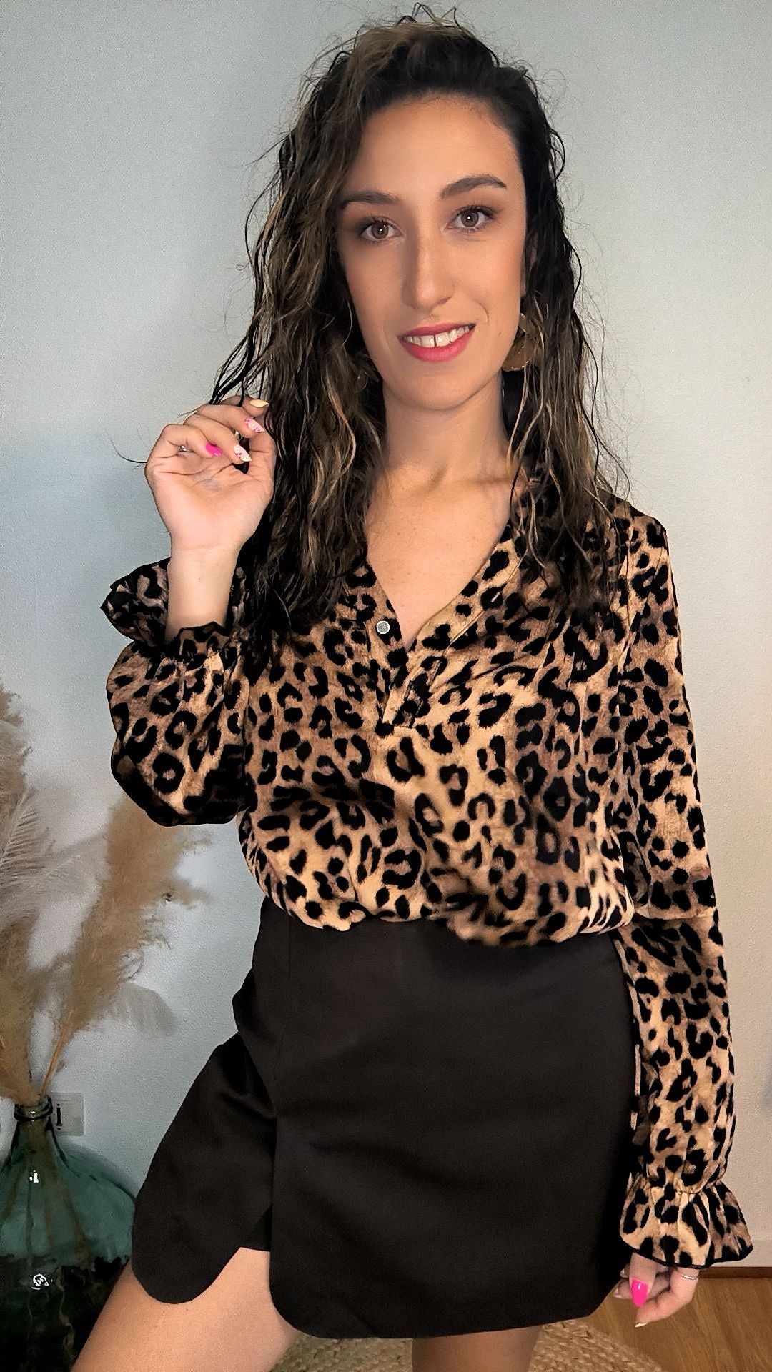 🐆 Chemise Maya – Léopard chocolat fluide 🐆