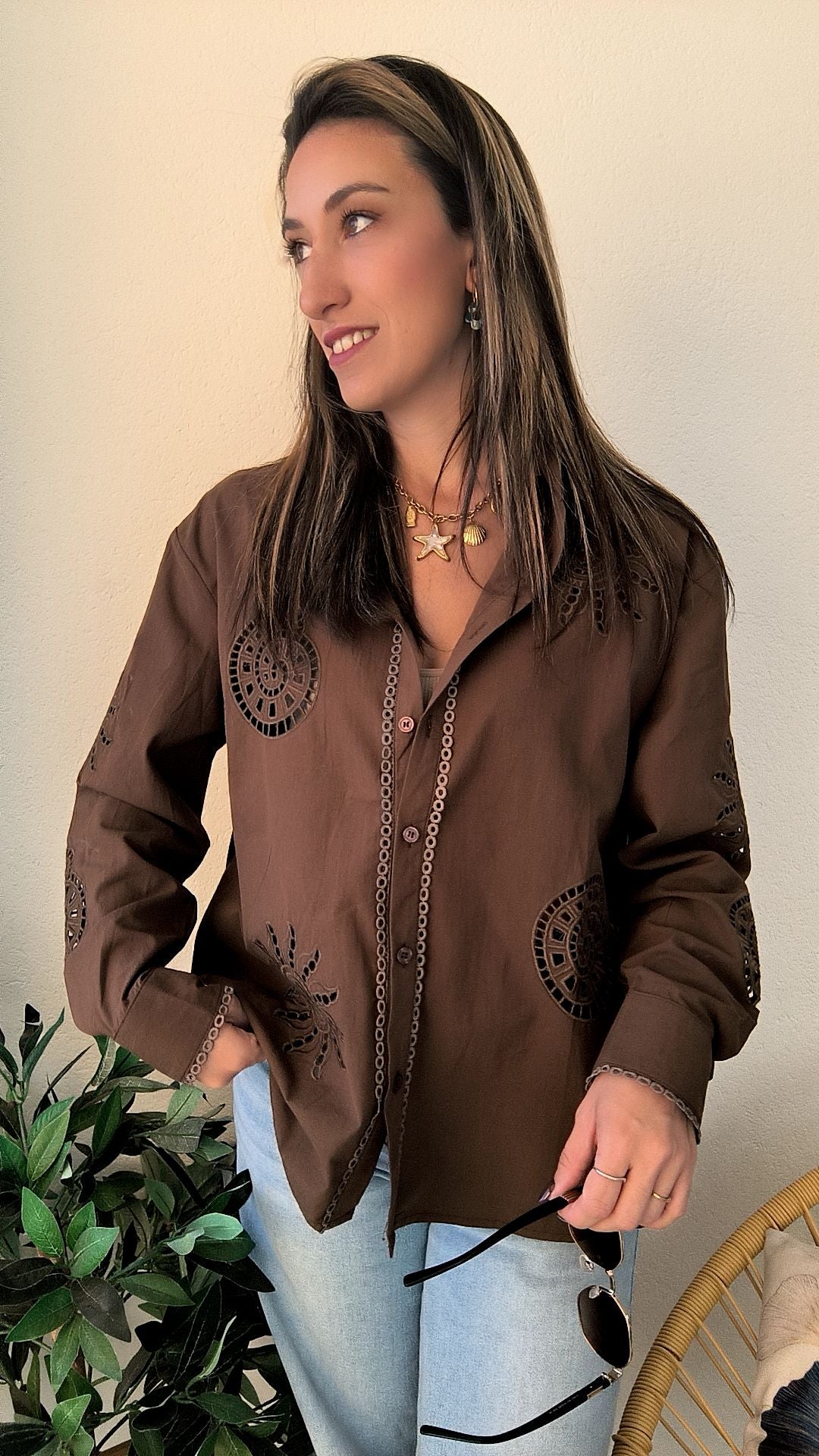 Chemise SOLENE Chocolat