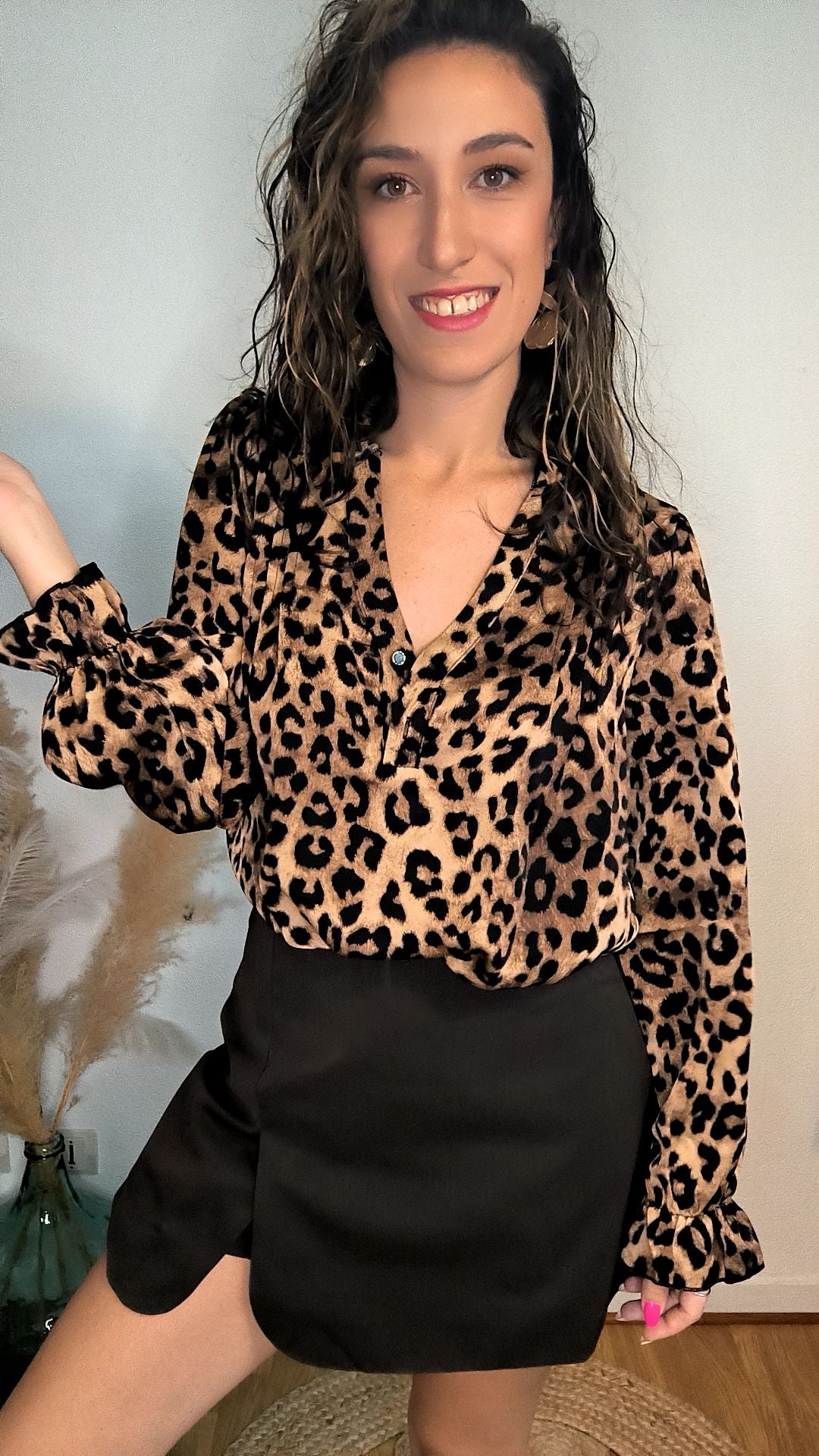 🐆 Chemise Maya – Léopard chocolat fluide 🐆