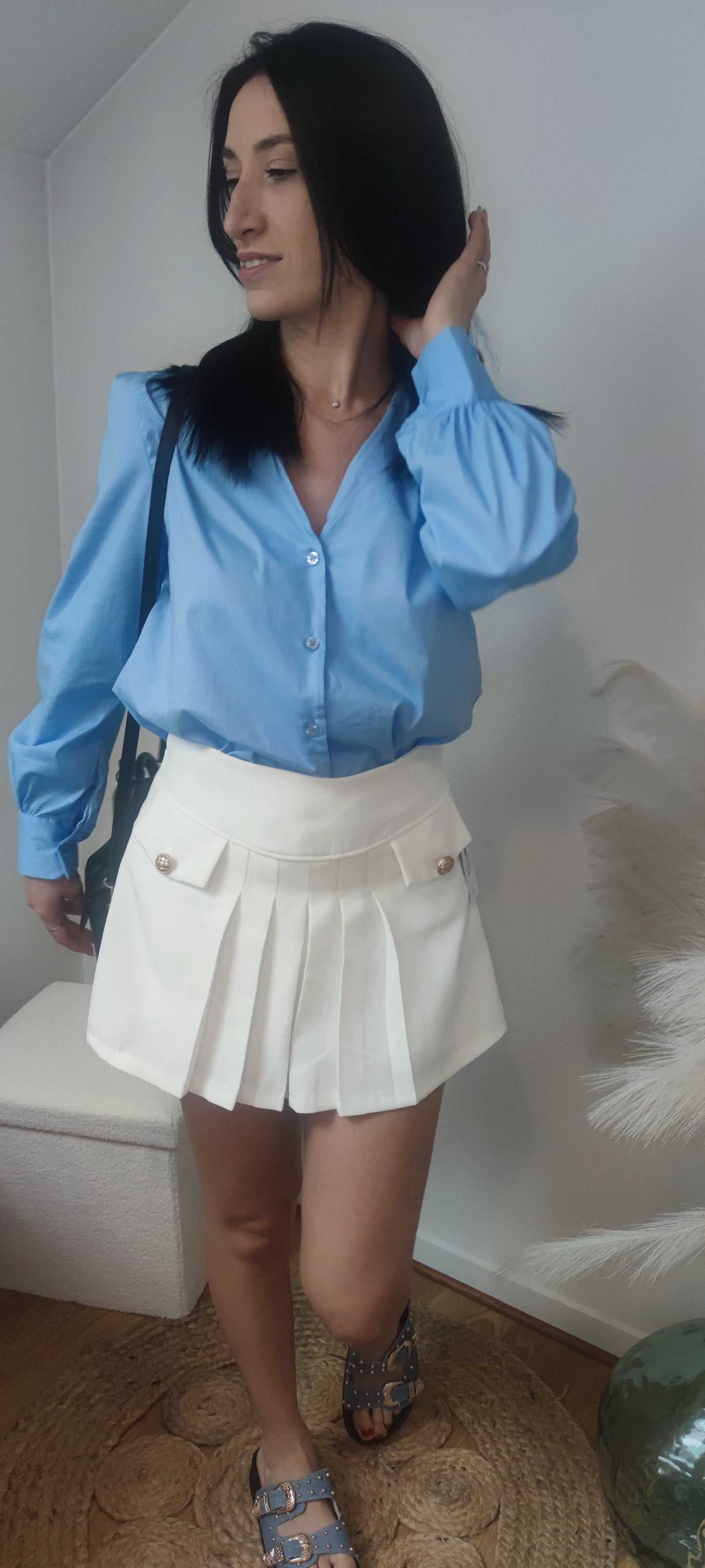 Jupe short LEA blanche