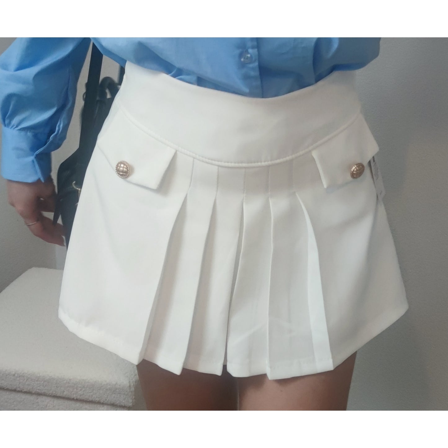 Jupe short LEA blanche